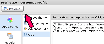 Myspace Cursors